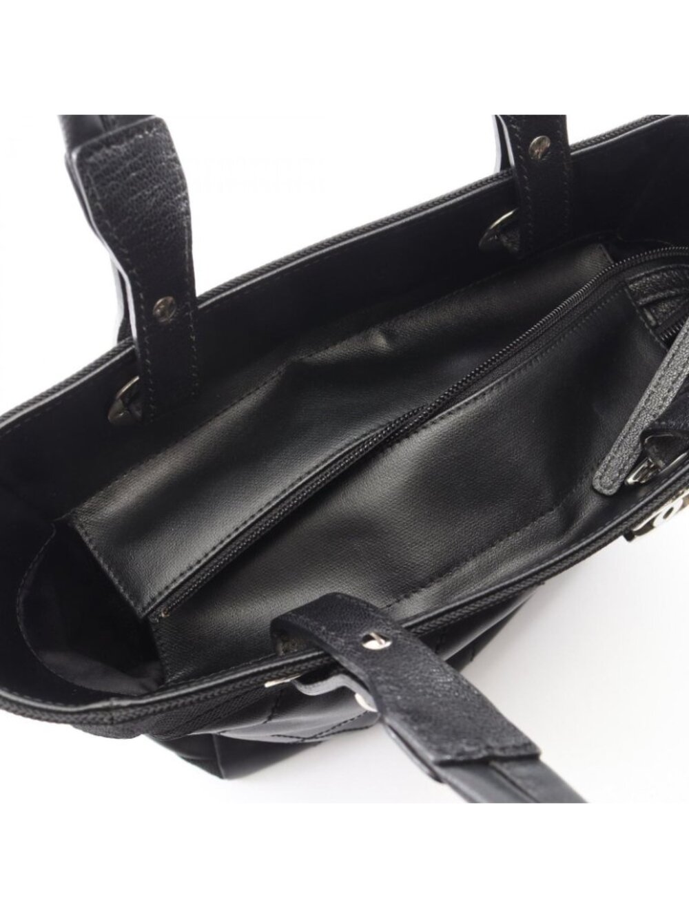 Chanel Tote Paris Biarritz PM Black Canvas Leather PM - Picture 6 of 8